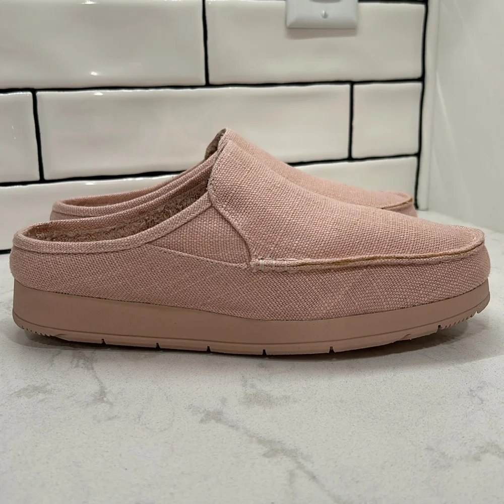 Sperry Moc-Sider Mule Canvas Hemp 10M Blush Pink Casual Slip On Comfortable NWOT